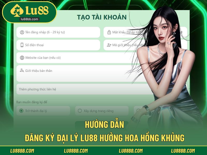 Hướng dẫn đăng ký đại lý LU88 hưởng hoa hồng khủng